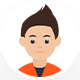 Smiling male profile avatar