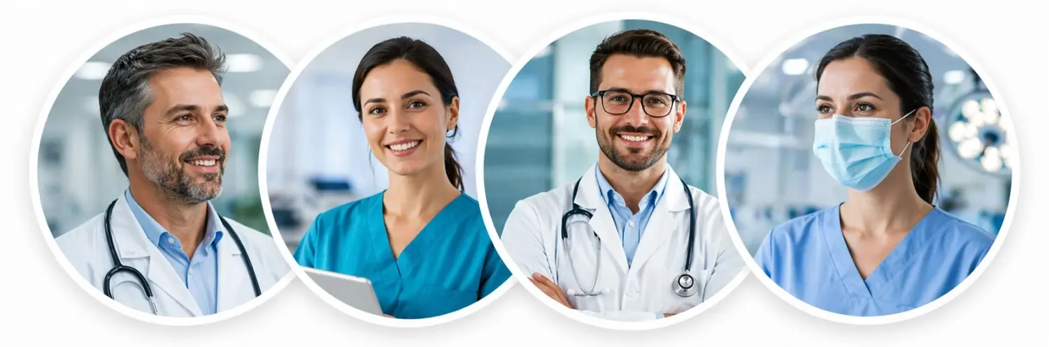 Diverse healthcare professional team